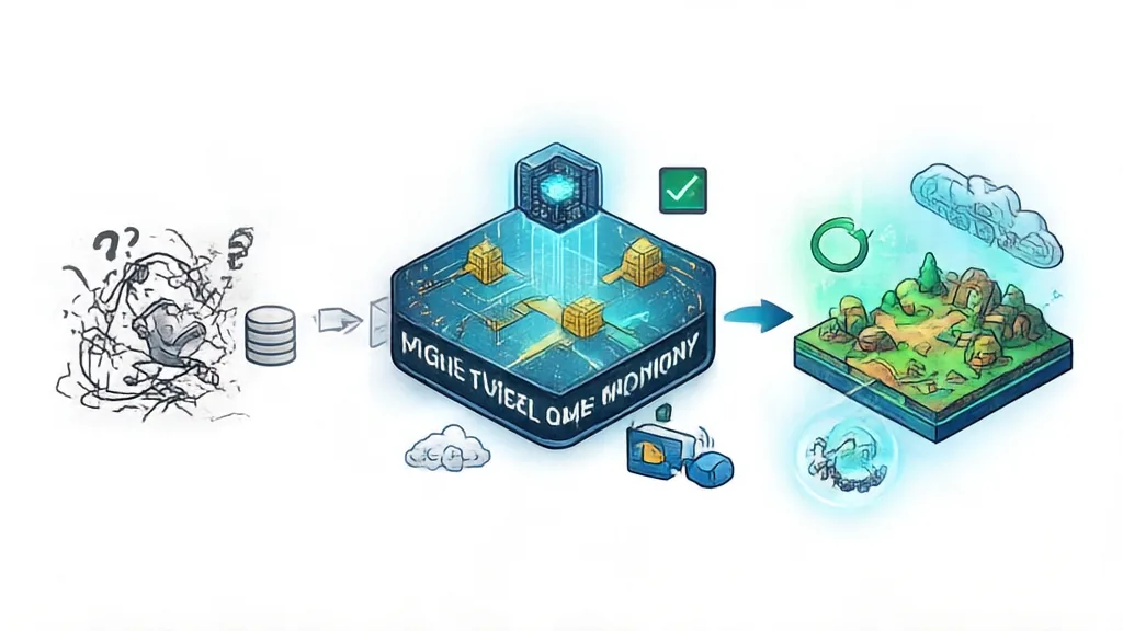 Editorial explainer illustration for Agentic Game Development as a Verifiable Trajectory Data Engine for Scaling World Models