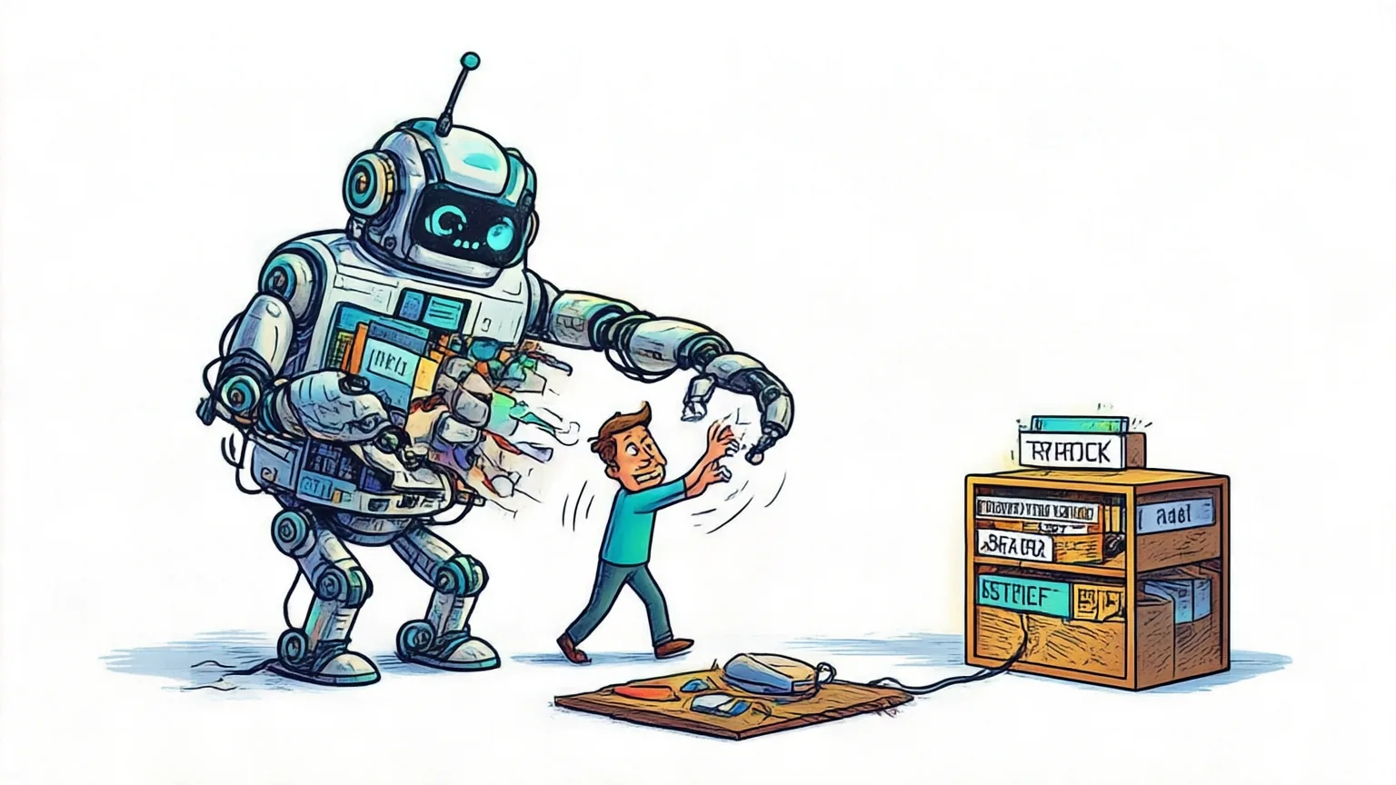 Editorial explainer illustration for RoboTok: An Internet-Scale Data Engine for Human Demonstration Retrieval and Dexterous Manipulation Learning