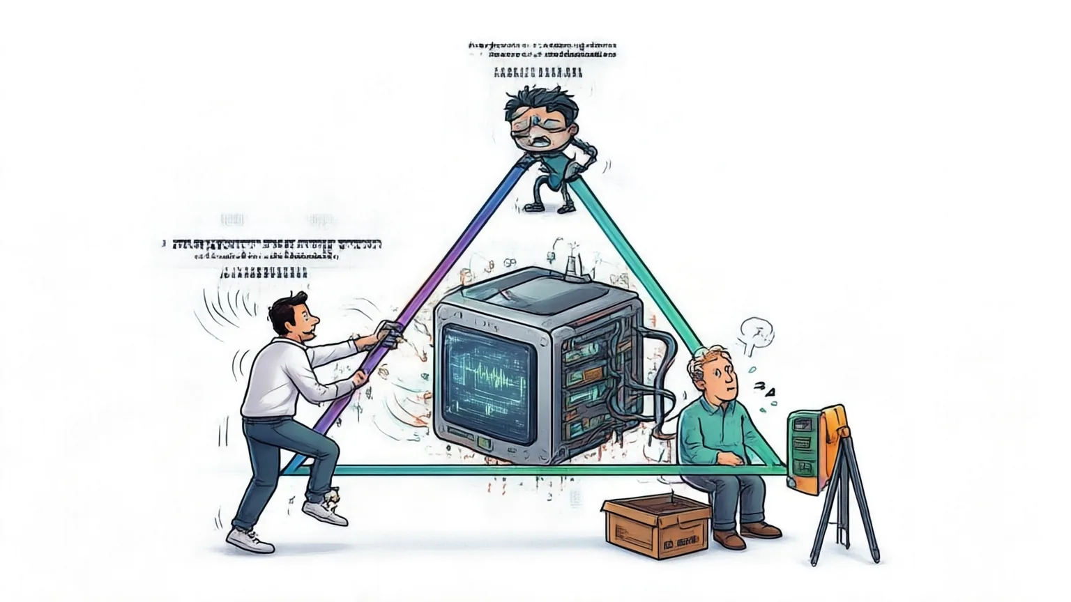 Editorial explainer illustration for The Attention Triangle in Audio-Video Models