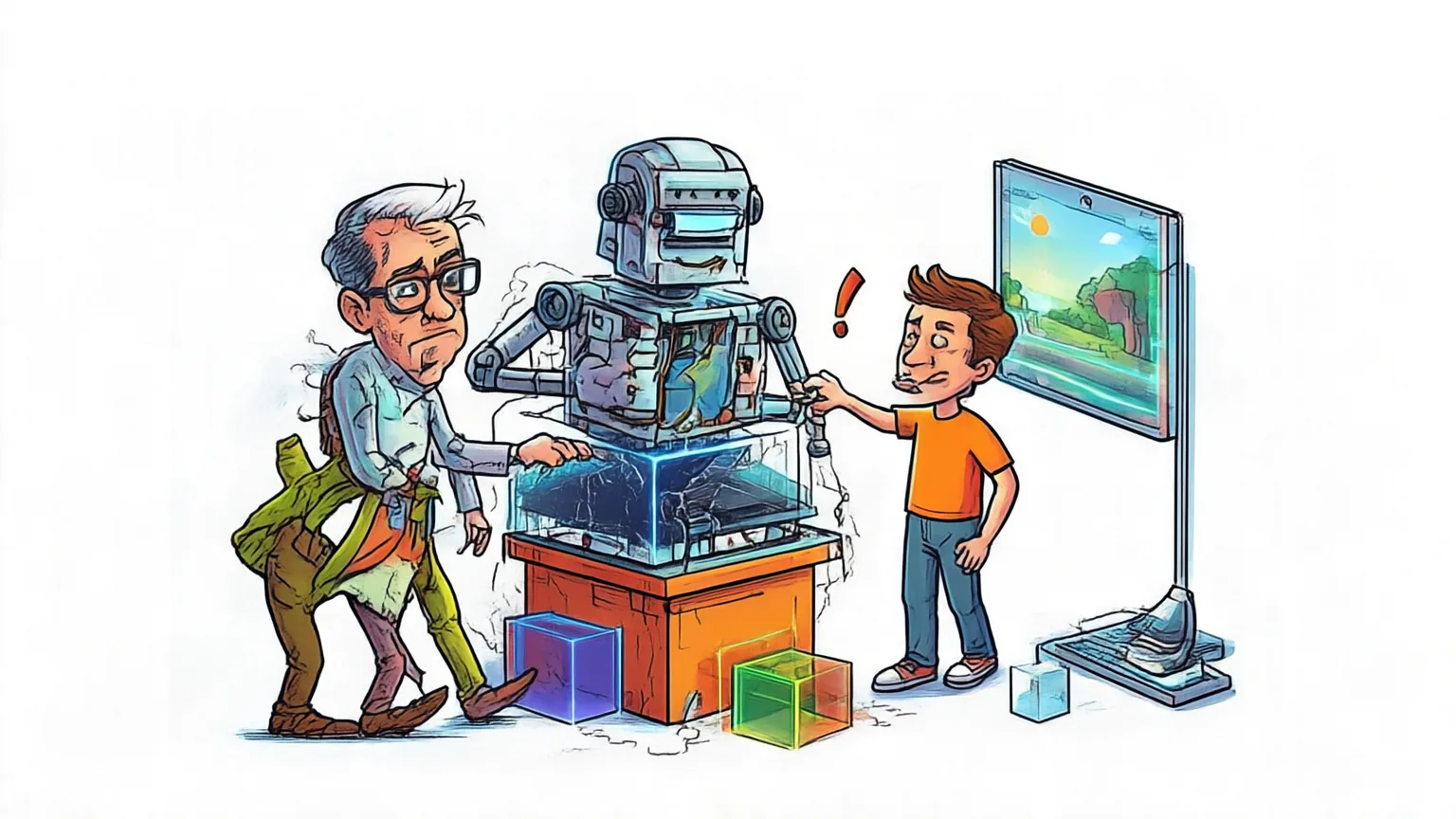 Editorial explainer illustration for Programmable World Model