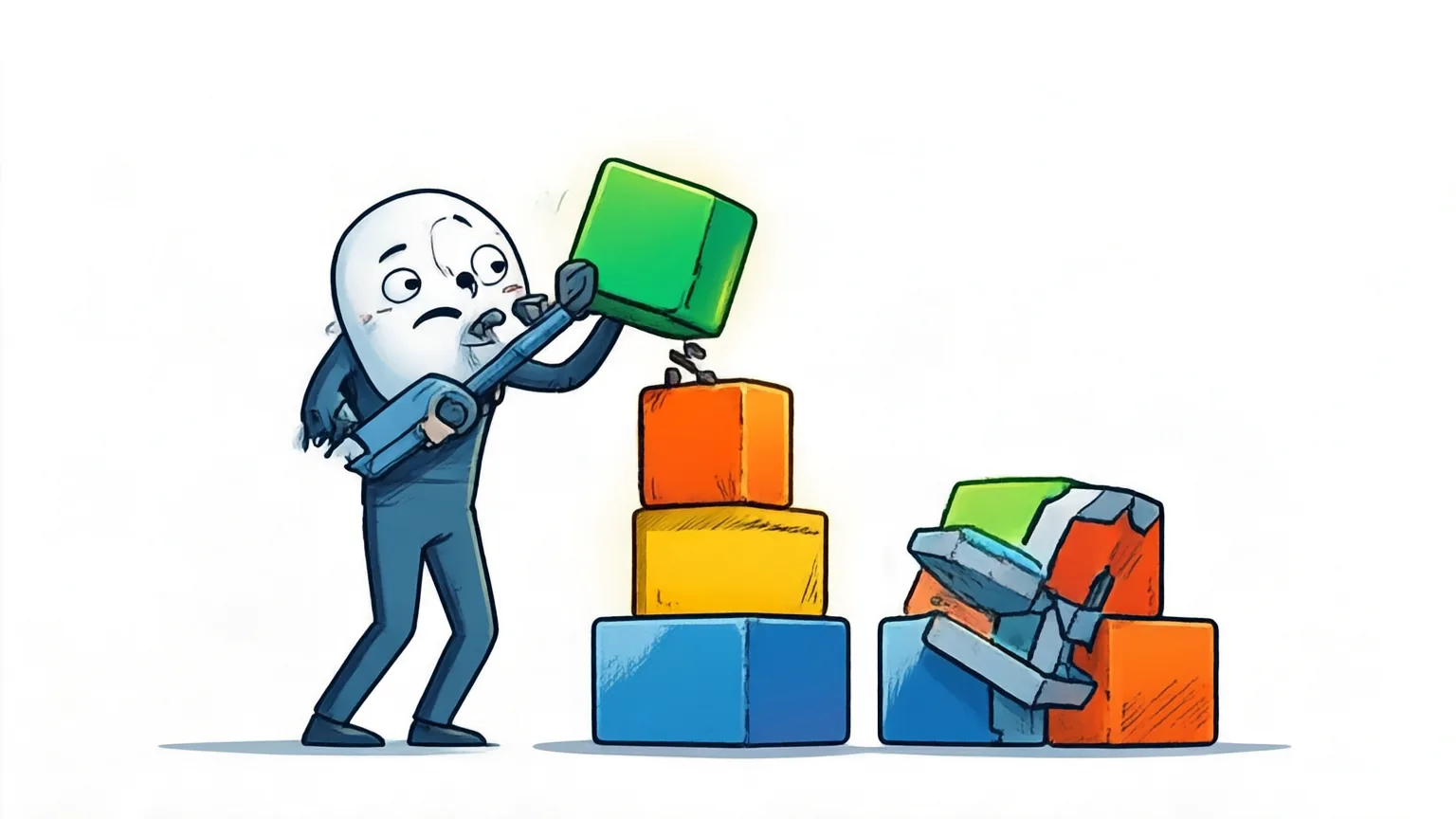 Editorial explainer illustration for SpatialBlock: Enhancing Spatial Intelligence in LVLMs via Synthetic Block-Stacking Problem