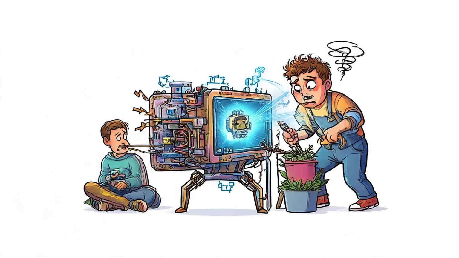 Editorial explainer illustration for AI for Games in the Foundation Model Era