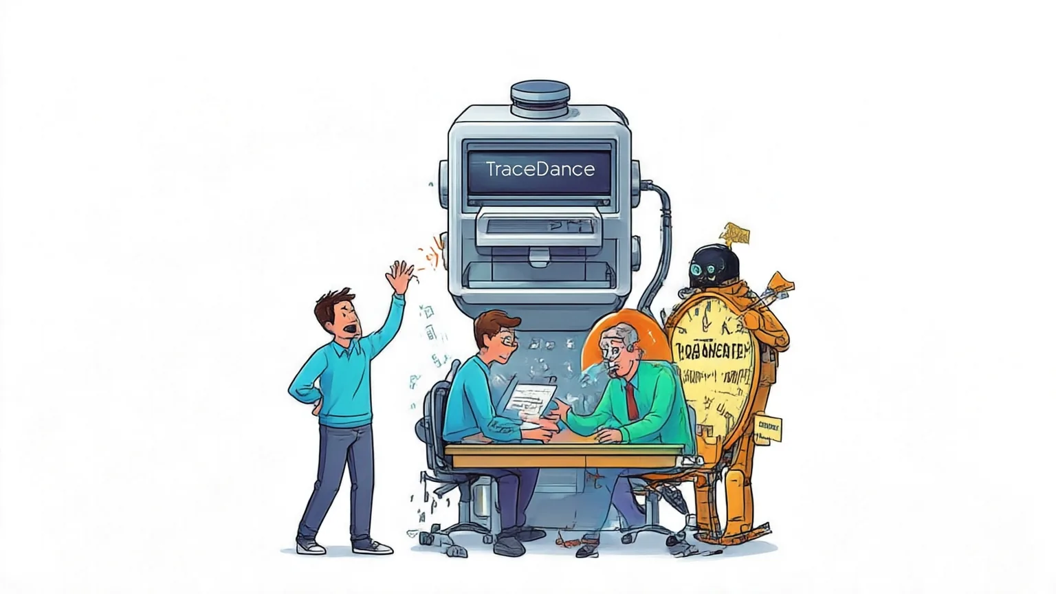 Editorial explainer illustration for TraceDance: An Automated System for Building Agent Behavior Benchmarks from Real-World Agent Deployment Traces