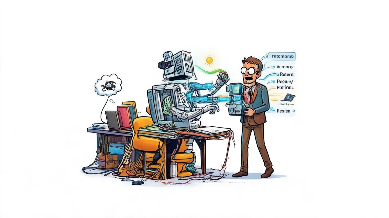 Editorial explainer illustration for FrameMorrow: Future-guided Frame Selection with Prospective Tokens for Long-Horizon Video Generation
