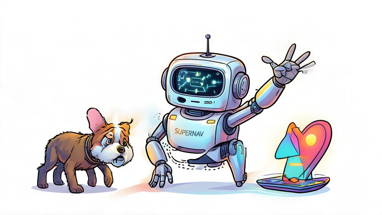 Editorial explainer illustration for SuperNav: An Agentic Navigation System for Any Task in Any Scene