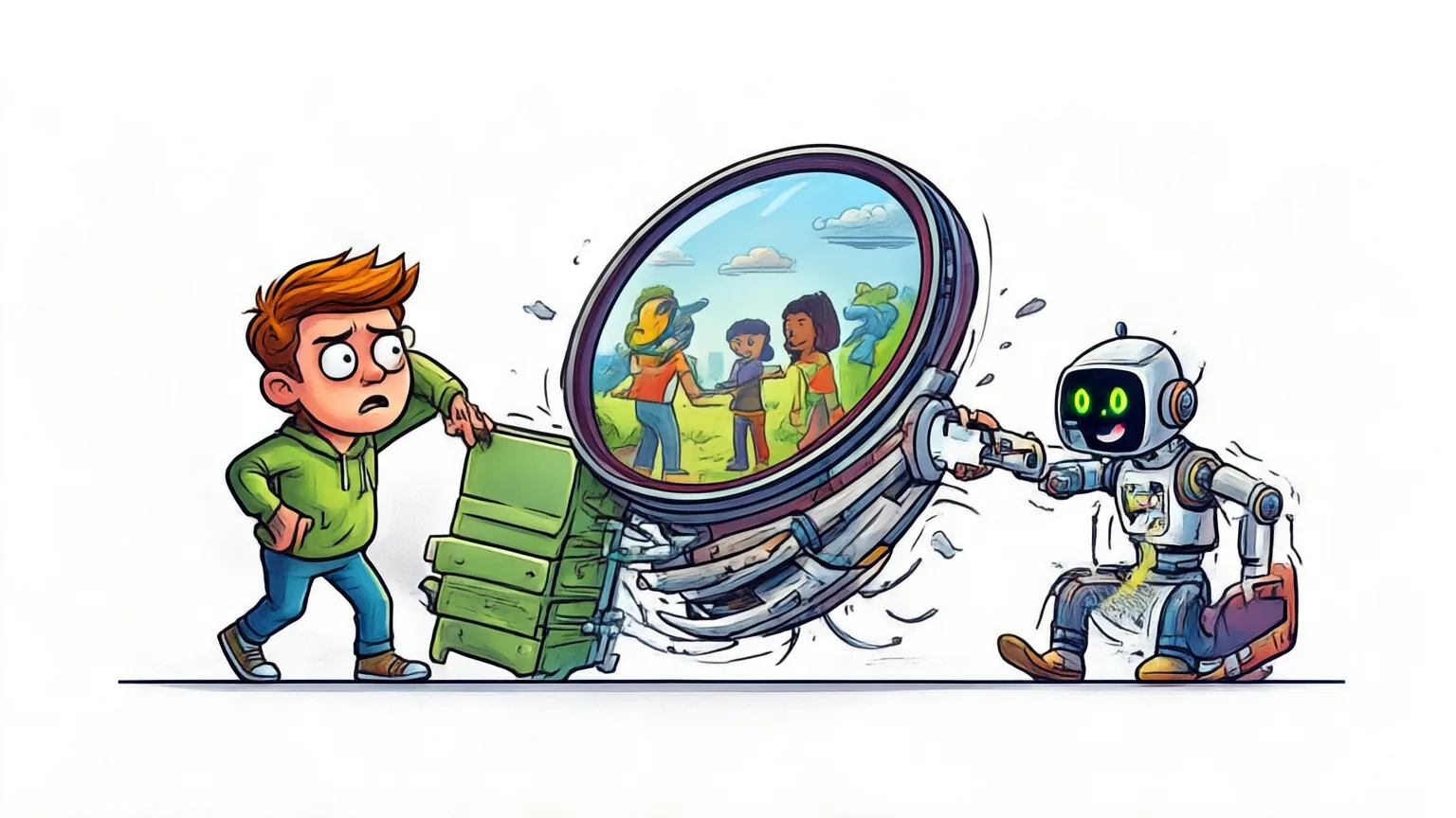 Editorial explainer illustration for Multi-Agent Egocentric World Model with Fine-Grained Embodied Interaction
