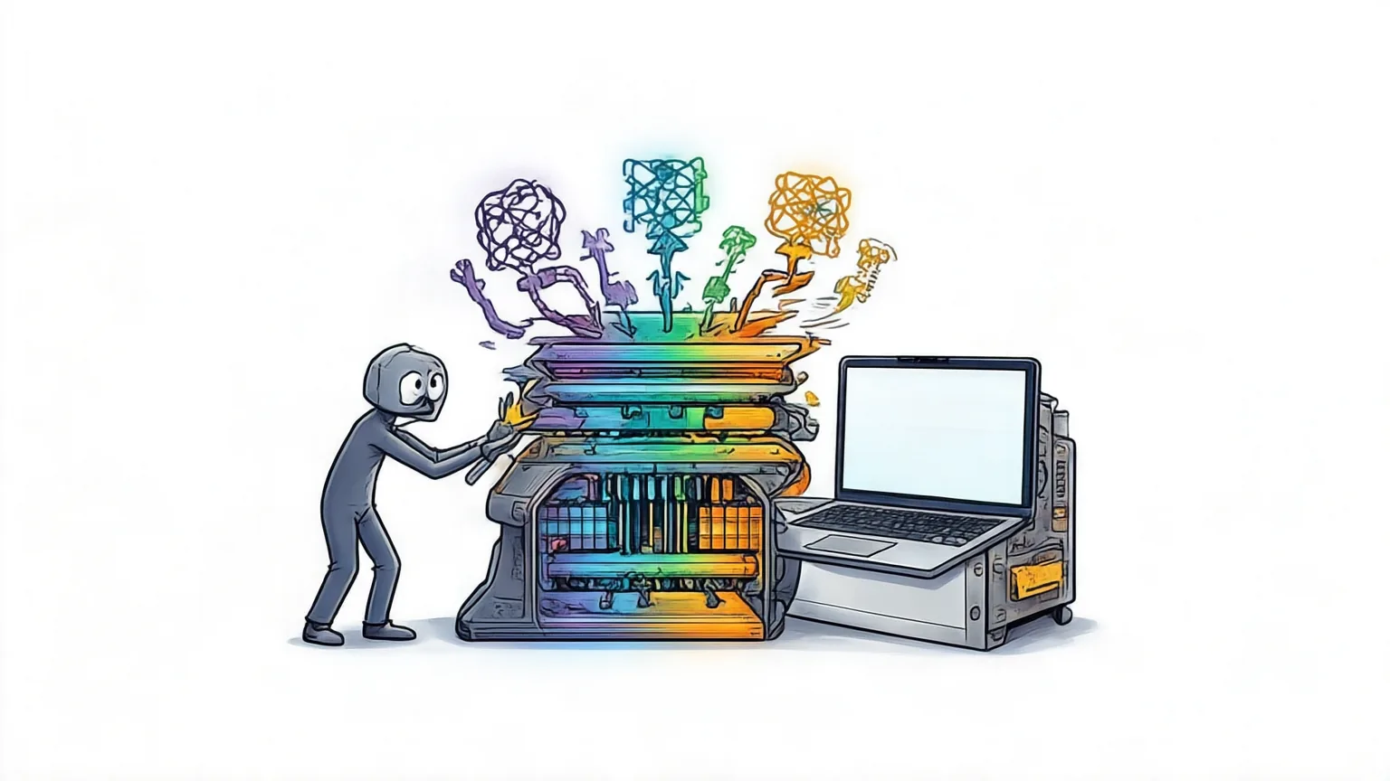 Editorial explainer illustration for Multi-Stream Attention Residuals
