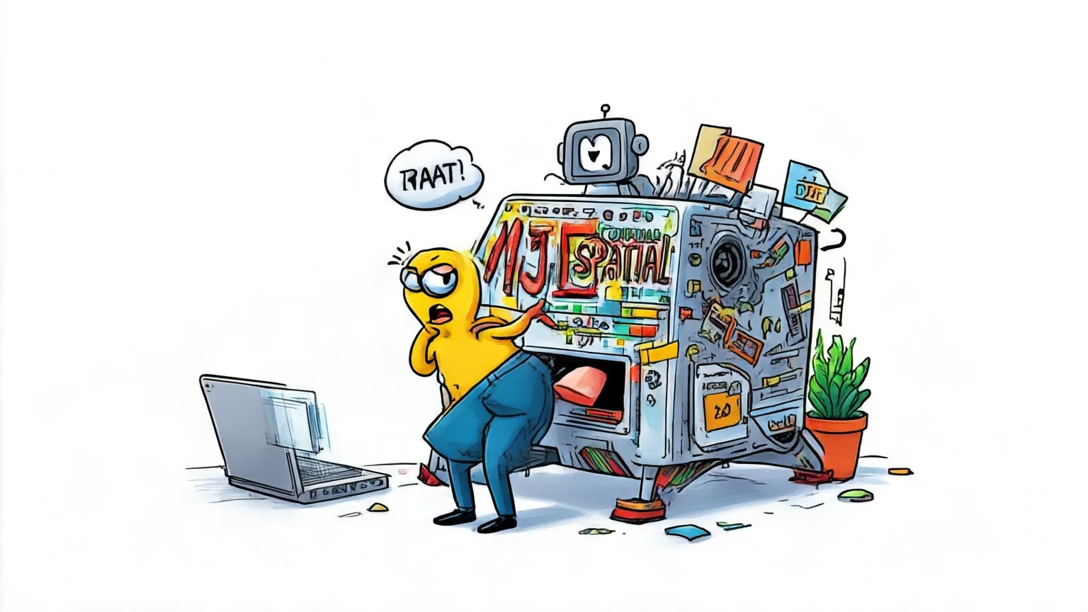 Editorial explainer illustration for MJev-Spatial: System One Spatial Intelligence via Native Attention Matching