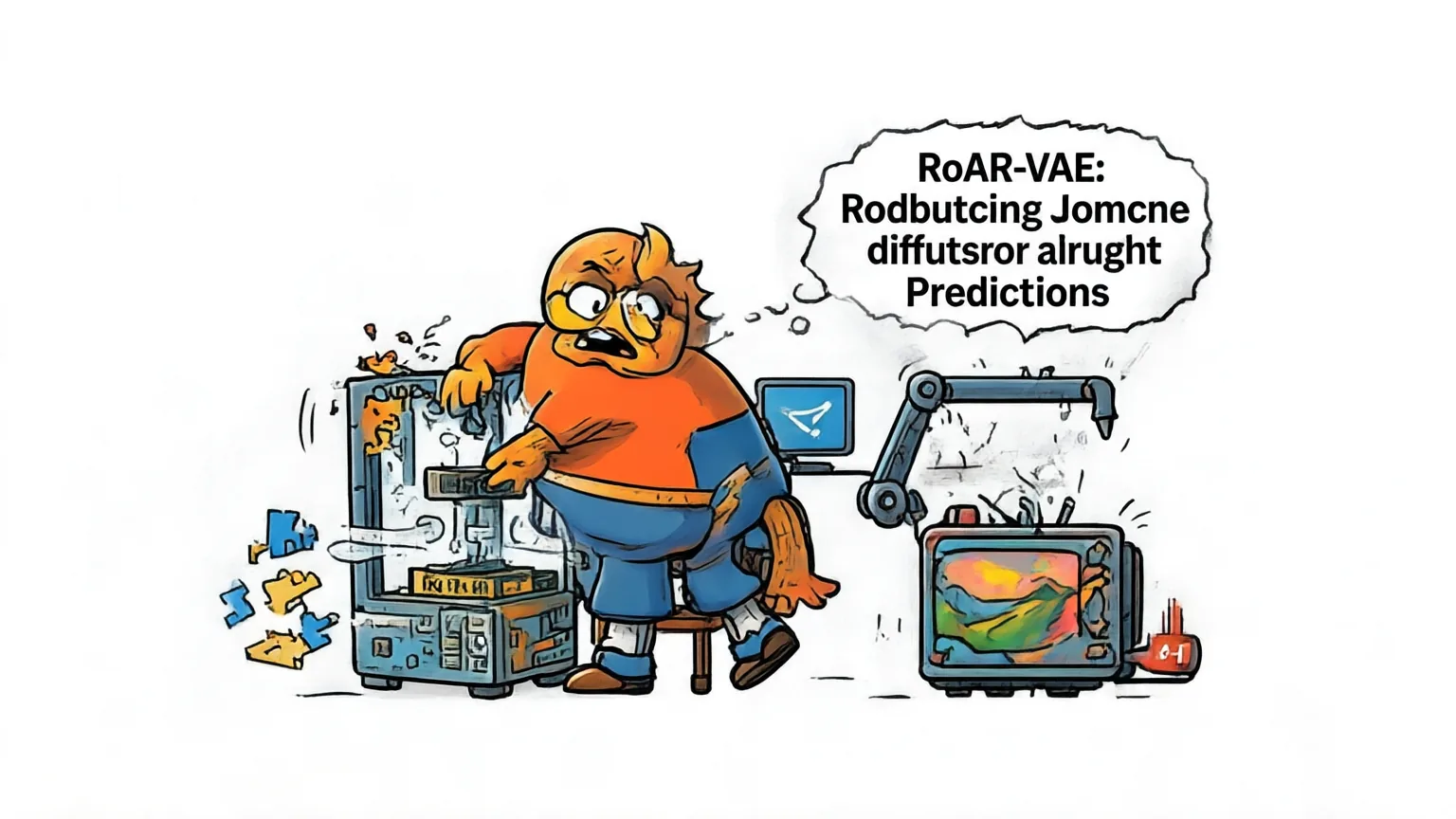 Editorial explainer illustration for RoAR-VAE: Improving Latent Diffusability through Robust Prediction